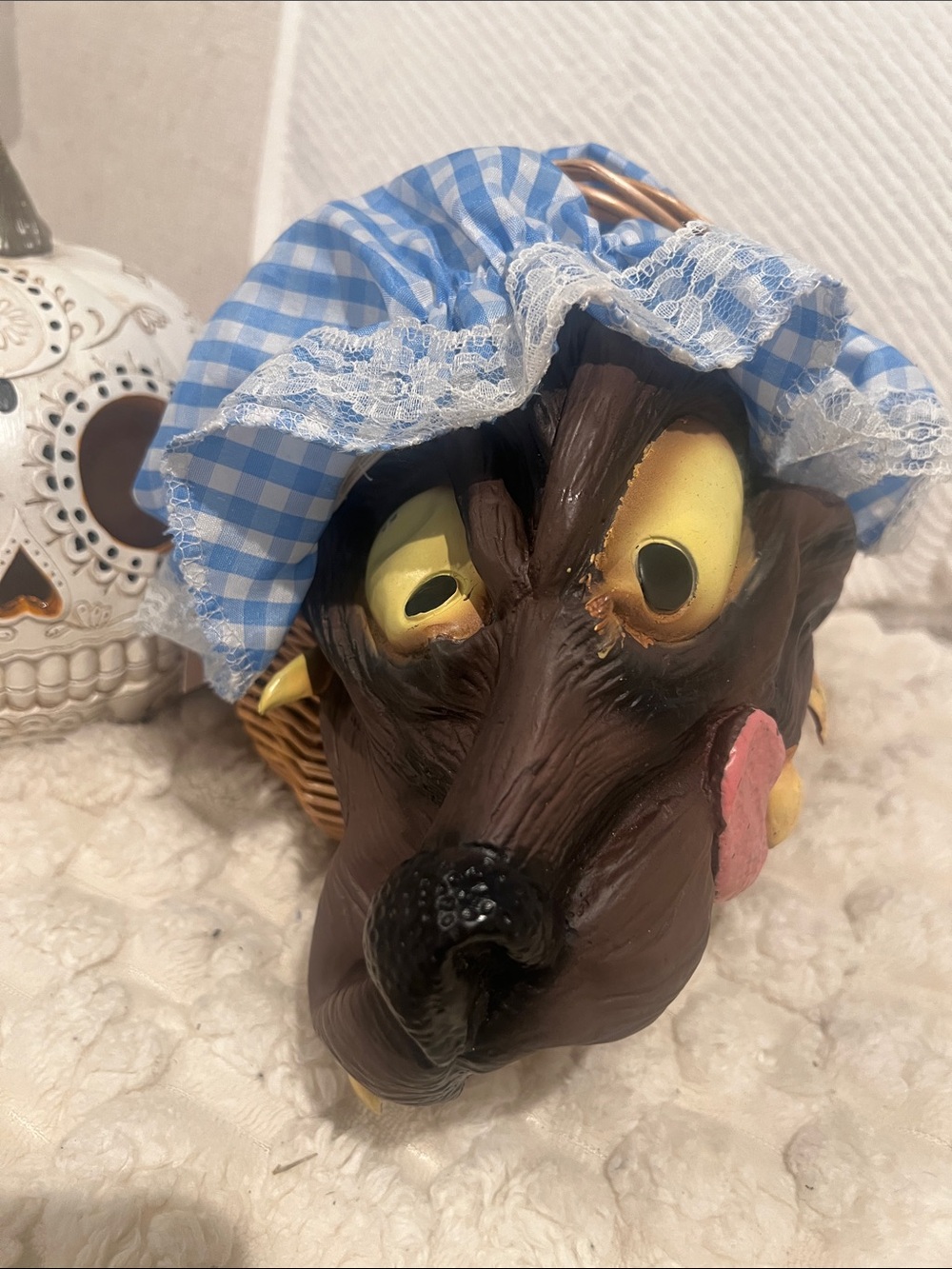 Halloween Wolf Decorative Basket Accent 🎃